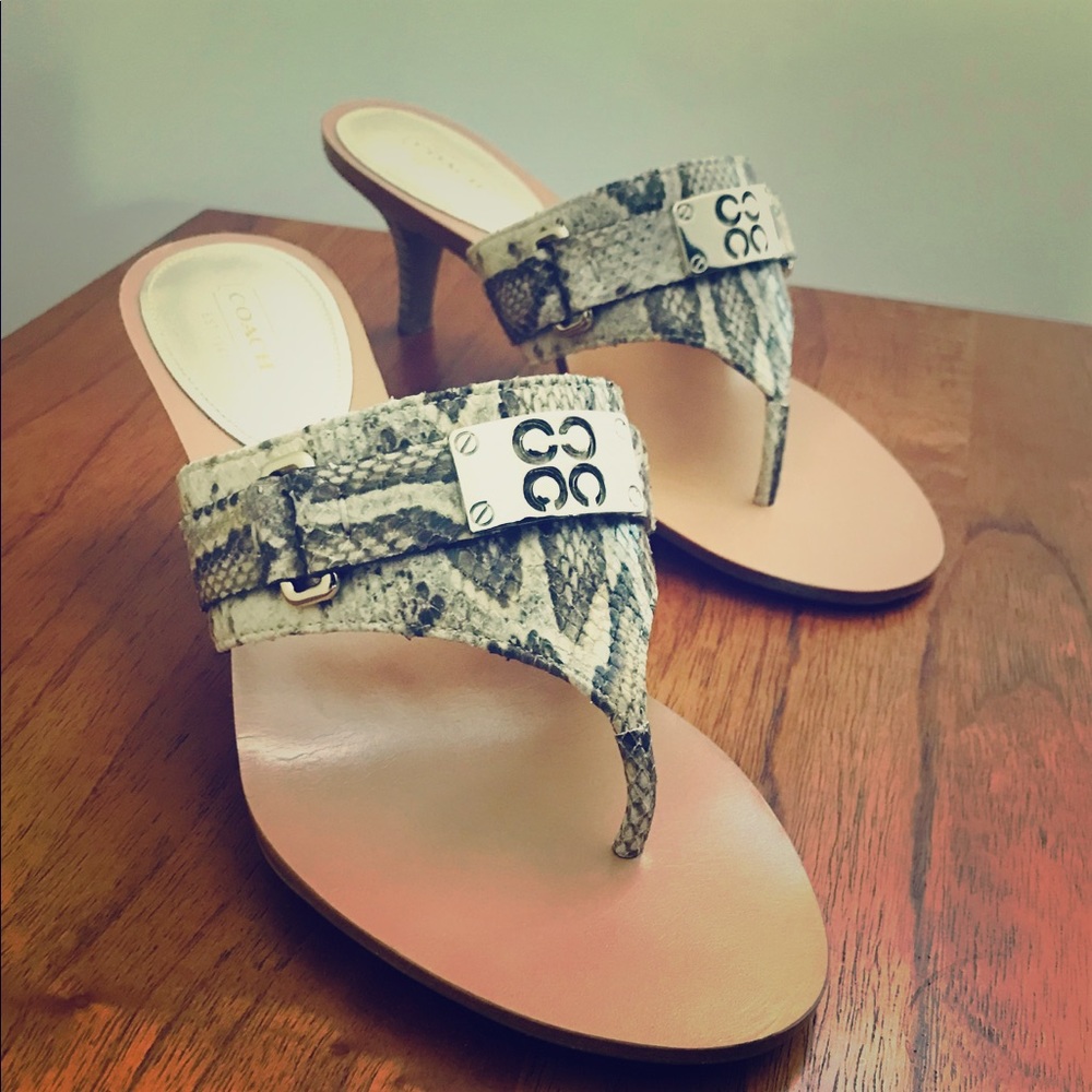 Coach: Python Alberta Print Sandals Size 10